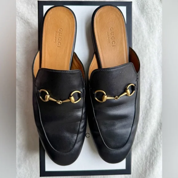 Gucci Women's Black Leather Loafers - Picture 8 of 9